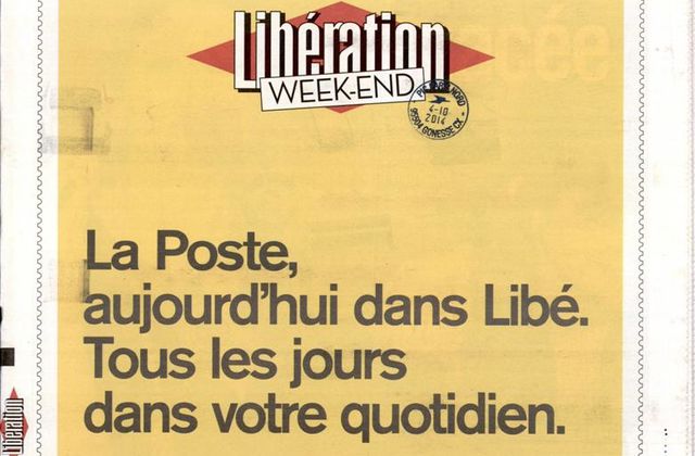Libé et Figaro aux couleurs de La Poste.