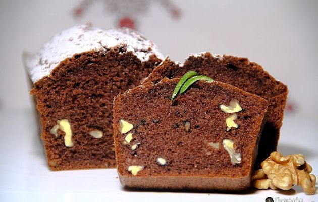 كيك بالشكلاطة والجوز / Cake au chocolat et noix