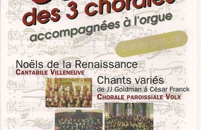 CONCERT de NOËL des 3 CHORALES