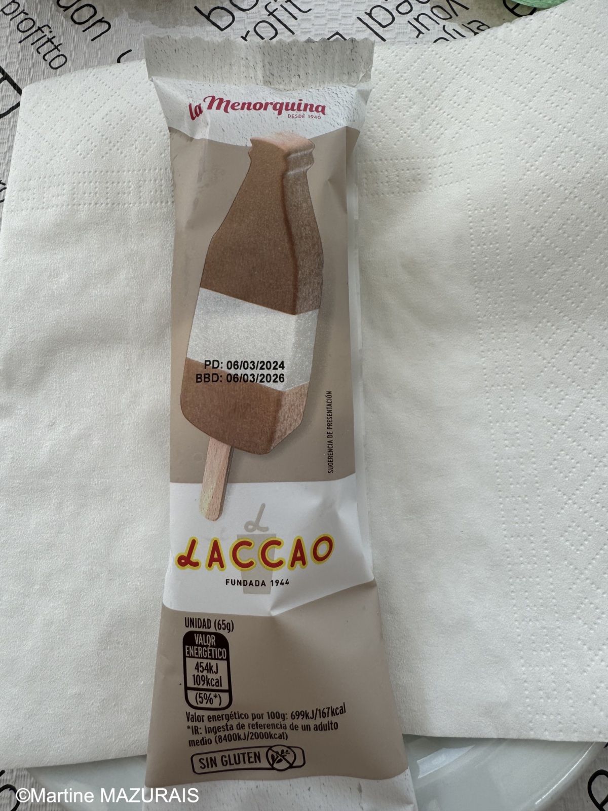 Laccao, maintenant glace