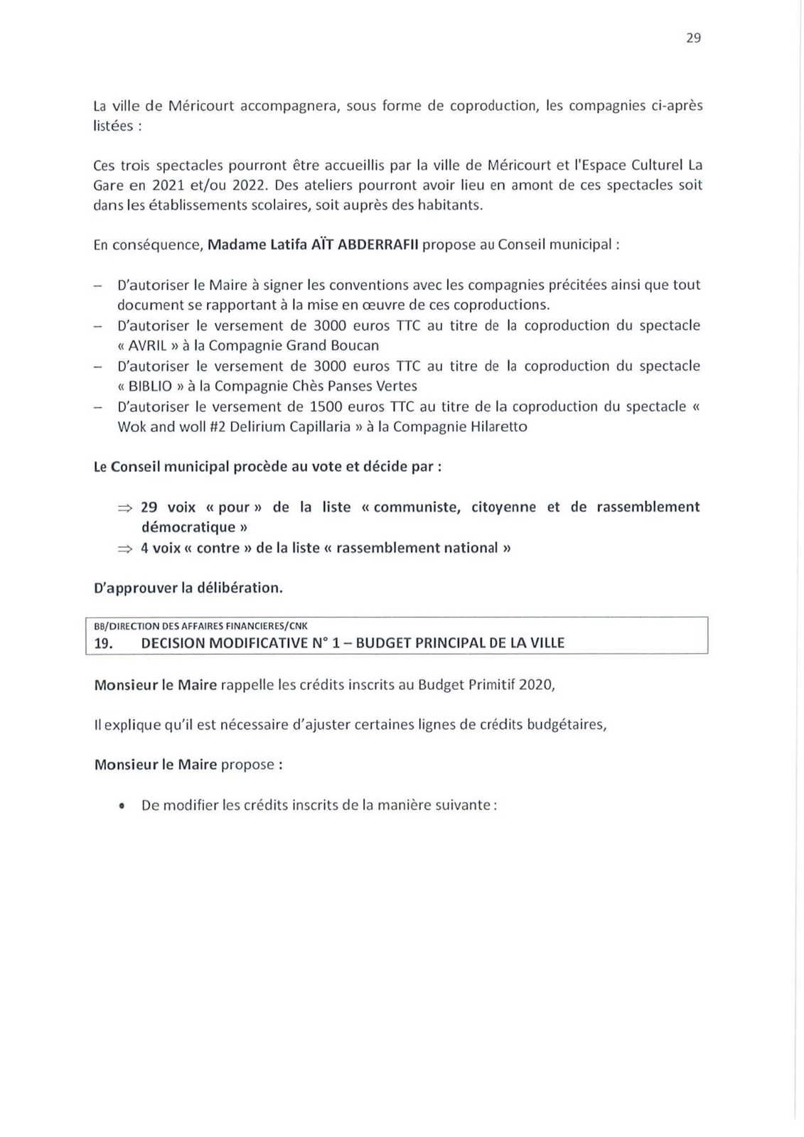 Conseil municipal de Méricourt du 23 septembre 2020 : le compte-rendu officiel est en ligne 