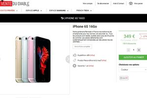 Vente flash iPhone 6S 16Go à 349 euros