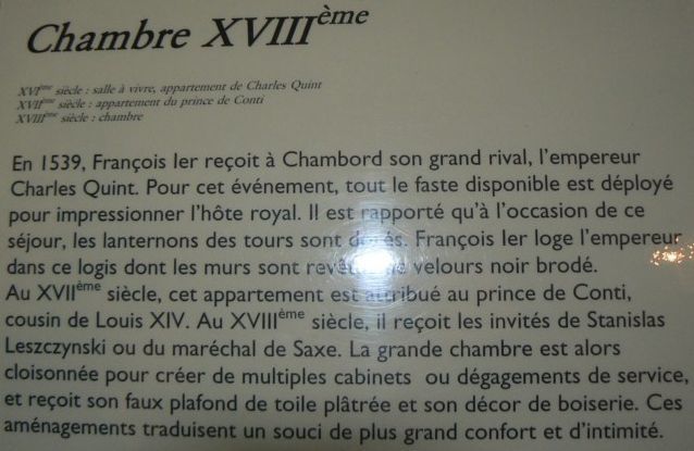 Premier volet de la visite du château de Chambord.