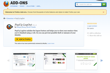 Photo: PopUp LogOut — Add-ons for Firefox (via...