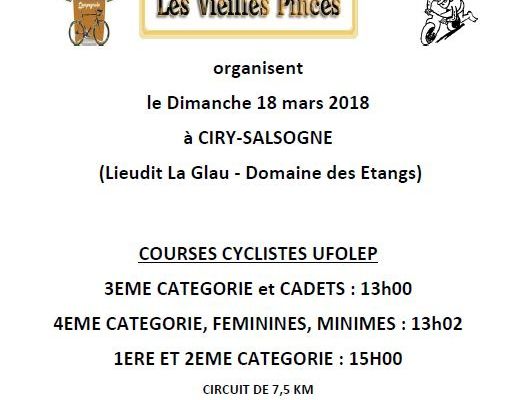 [Cyclosport] Course de CIRY SALSOGNE du 18/03/18