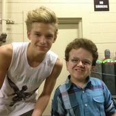 Cody Simpson and Keenan Cahill Backstage at Justin Bieber Concert