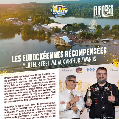 Les Eurockéennes récompensées ! Meilleur festival aux Arthur Awards