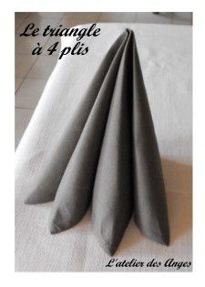Pliage de serviette : Le triangle à 4 plis