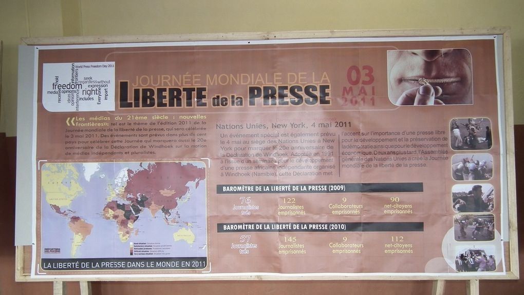 Exposition sur l'Histoire du journalisme à Madagascar et sur le filière Samis-Esic du collège Saint Michel d'Amparibe. Photos: Jeannot Ramambazafy & Andry Rakotonirainy