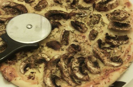 Pizza champignons/Kiri