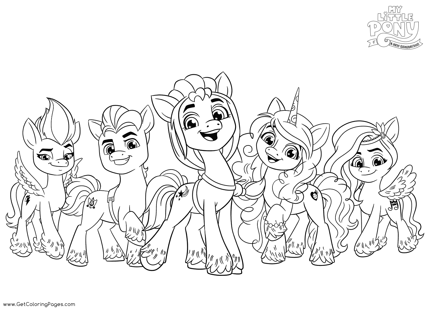 Coloriage My Little Pony Le Film 30 Coloriages de My Little Pony #20 [Coloriage][Activité][MLP][Maternelle][Élémentaire]  - Le Bazar du Lion