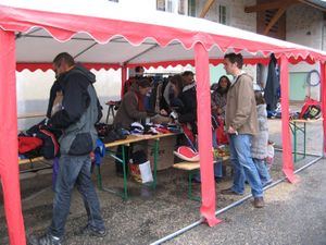 Quelques images de la vente de boudin.