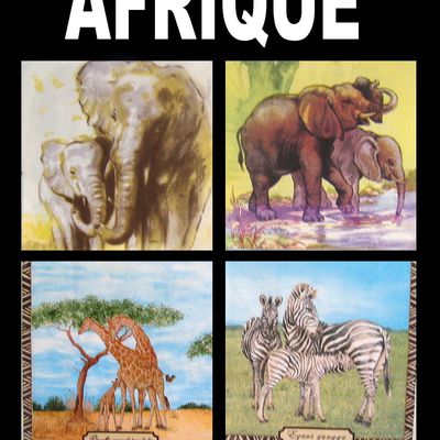 PAYS/CONTINENT/AFRIQUE/savane/crocodile/aligator/zèbre/panda/japon/bambou/peau/kangou/aztèque/maya/AMERIQUE/ANIMAUX/éléphant/léopard/tigre/amazonie/jungle/servietten/singe/serviette/napkins/girap