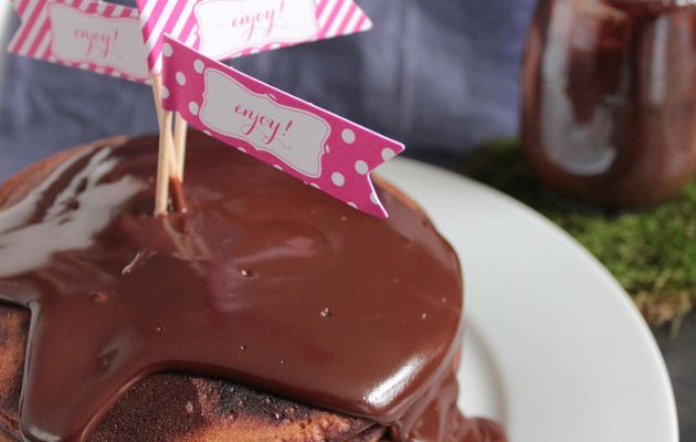 Pancakes au chocolat.