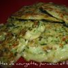 Galettes de courgette, parmesan et basilic