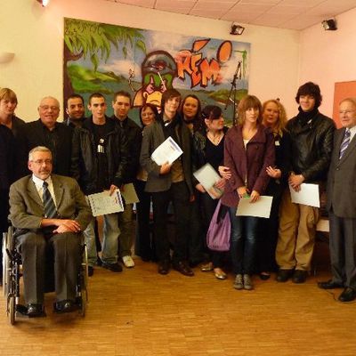 Remise de certificats YOUTHPASS à l'espace Jeunesse de Grand-Quevilly