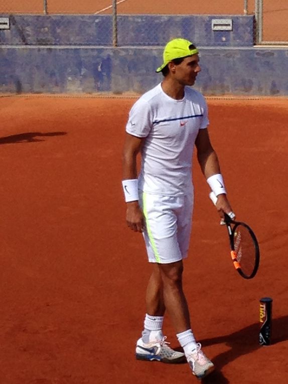 Rafa à l'entraînement en avril avant son départ pour Monte-Carlo