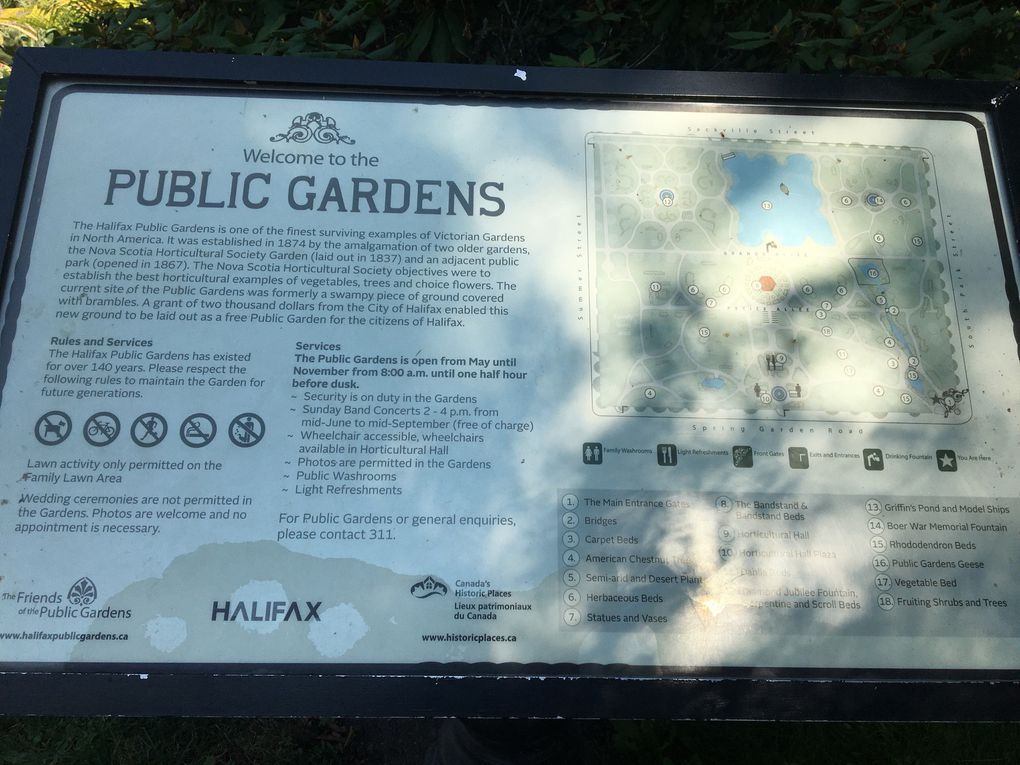 Halifax Public Gardens : Jardins Victoriens depuis 1874