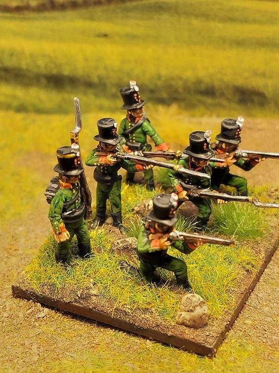 23 ème bataillon de Chasseurs Russe. Figurines Hät 1/72 ème.