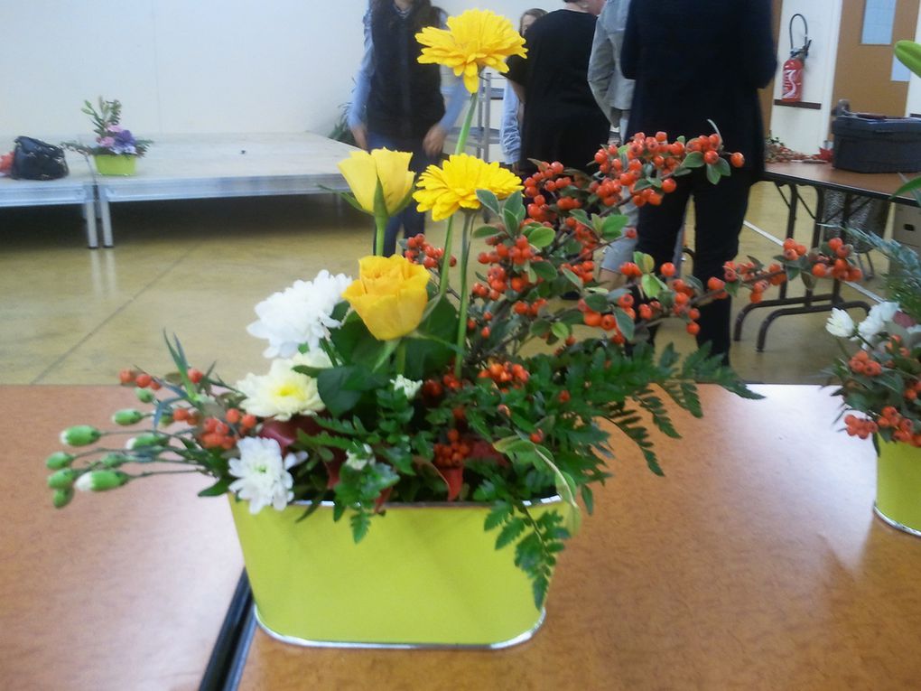 Quelques unes de nos réalisations pendant les ateliers d'art floral