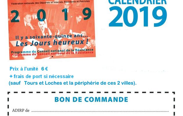 LE CALENDRIER 2019 DE LA FNDIRP