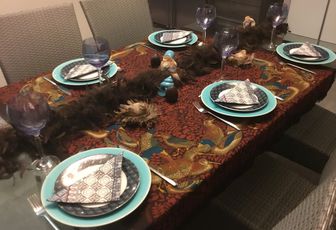 Deco de table pour un repas volaille