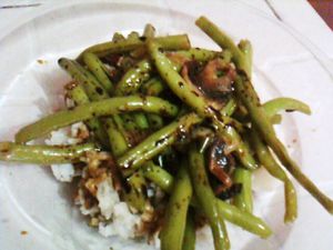 Spice Green beans with butter rice!