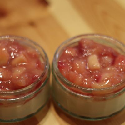 Pana Cotta aux pêches rôties