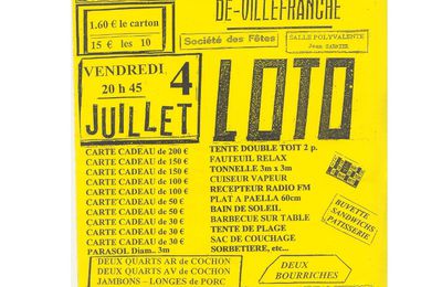 Saint Hilaire de Villefranche / Loto de la Société des Fêtes