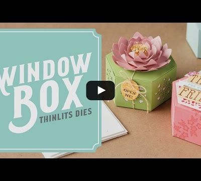 video tuto gratuit STAMPIN UP  Boite hexagonale Jardinière /Window Shopping Stamp Set & Window Box Thinlits 