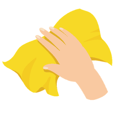 TRICOT : une lavette bleu-gris