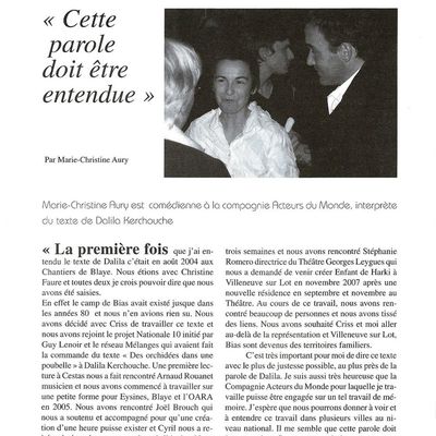 Ancrage, Mémoire des métissages du Sud-Ouest - reportage :