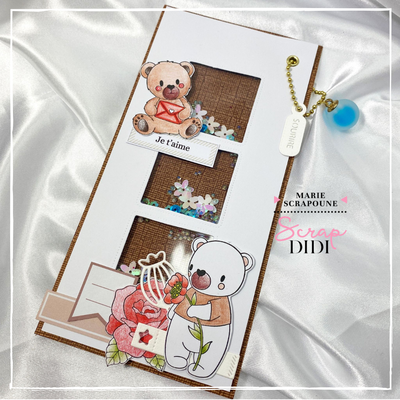 Marque page Duo d'oursons DT Scrap Didi