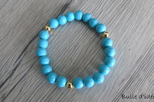 Création de bracelets mix turquoises..