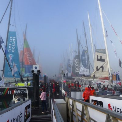 Visite du ponton du Vendée Globe