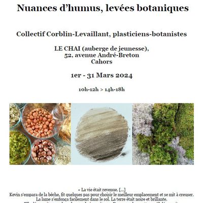 Pascal Levaillant avec le collectif Corblin-Levaillant à Cahors : nature au crible, nuances d'humus... mars 2024