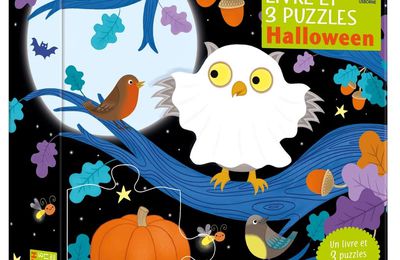 Mon petit coffret (livre et 3 puzzles) Halloween