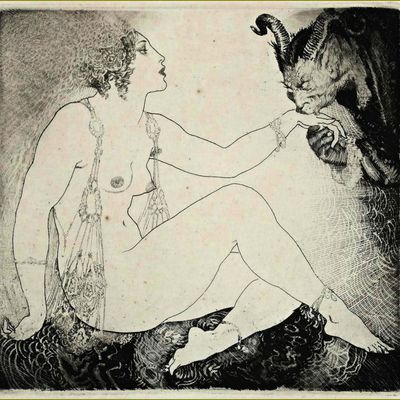 Halloween et sorcières en peinture et illustrations -   Norman Lindsay (1879-1969) sorcellerie