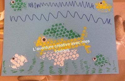 Poissons en papier à bulles 