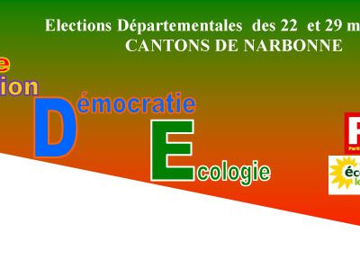 Déclaration du collectif A.U.D.E des cantons de Narbonne après le premier tour des élections départementales