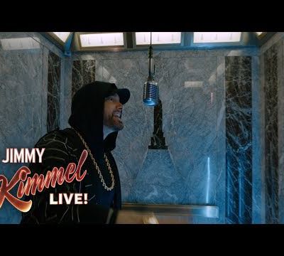 Eminem "Venom"  dans Jimmy Kimmel Live depuis  the Empire State Building on 