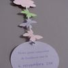 Faire-part de naissance - Mobile 2D fleur et papillons