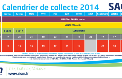 Le calendrier des collectes des déchets