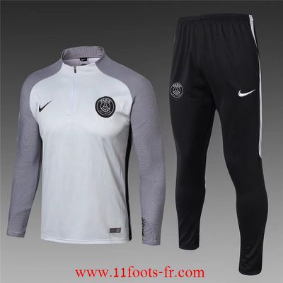 Nouveaux Survetement Foot PSG Gris Strike Drill 2017/2018 Ensemble Homme