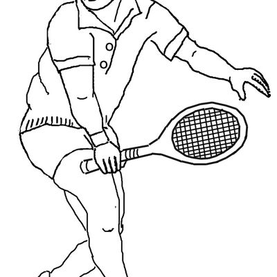 COLORIAGE: tennisman
