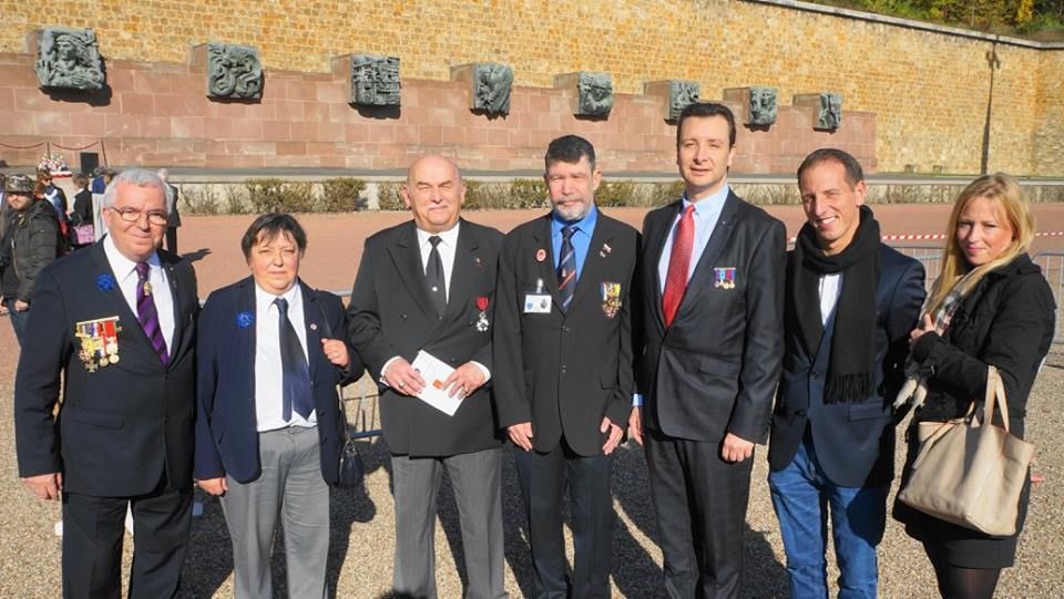 Cérémonie annuelle du Souvenir des Mémoires du Mont-Valérien, ce jour, au Mémorial de la France Combattante.