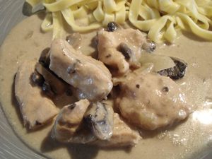 POULET AU PORTO ET CHAMPIGNONS