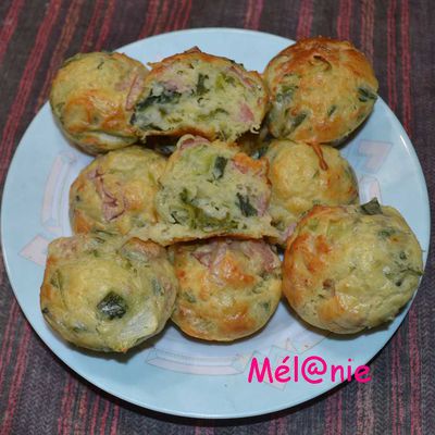 muffins à la fondue de poireaux