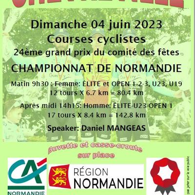 course cycliste championnat de Normandie le 4 juin 2023