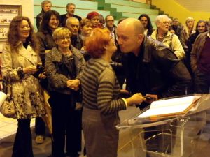 Remise des prix à l'exposition de peintures et sculptures à Algrange en 2010